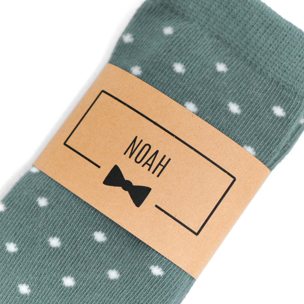 
                  
                    Personalized Sage Green Polka Dot Socks for Kids, Toddlers
                  
                
