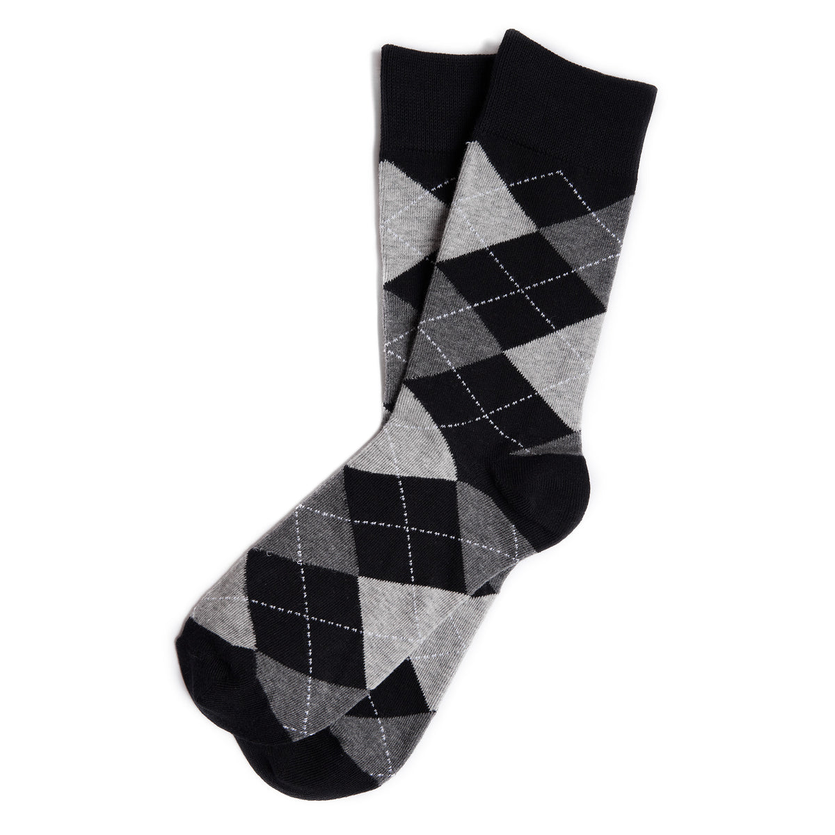 Black & Grey Argyle Dress Socks | Groomsman Gear