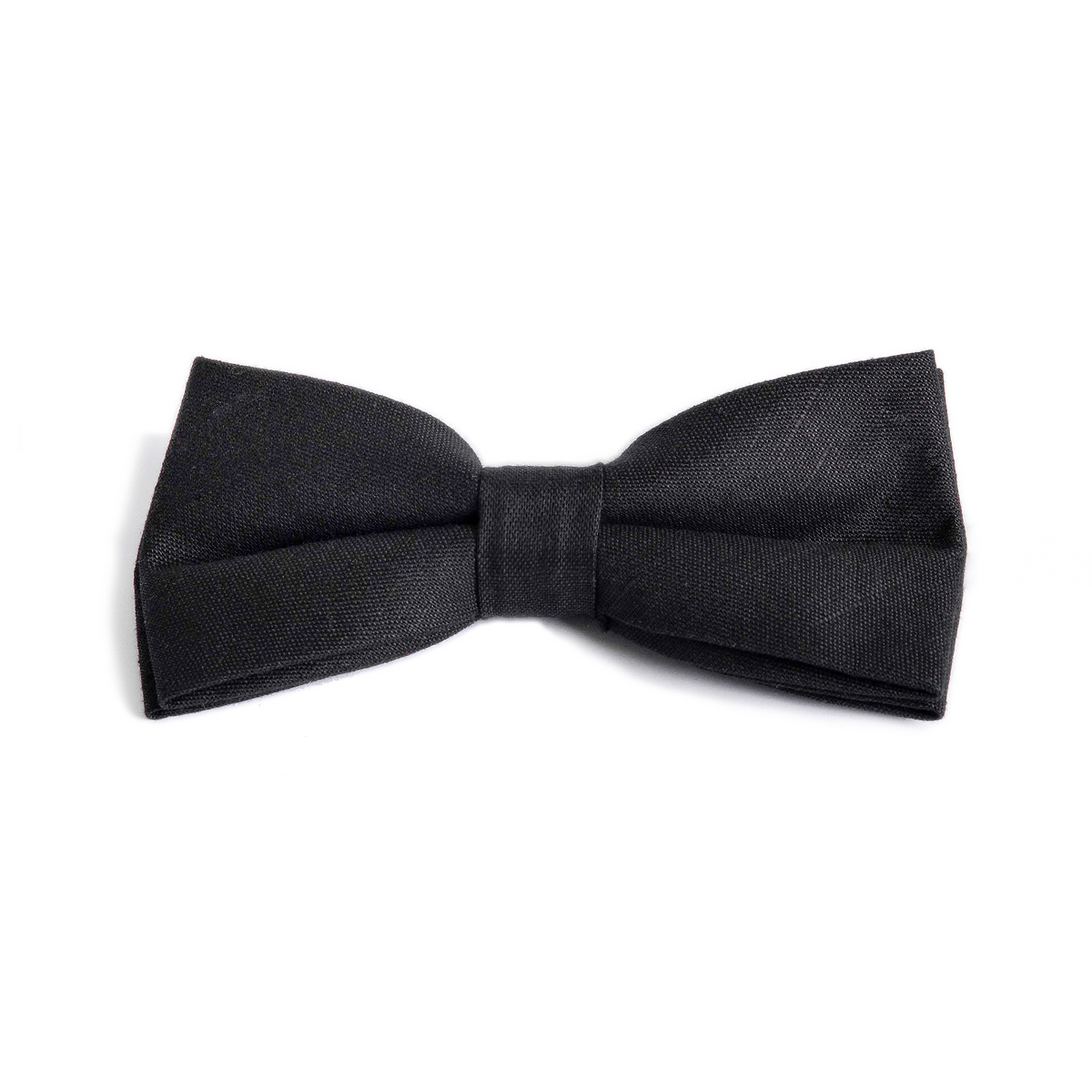 Black Bow Tie for Weddings Pre-Tied Cotton/Linen | Groomsman Gear