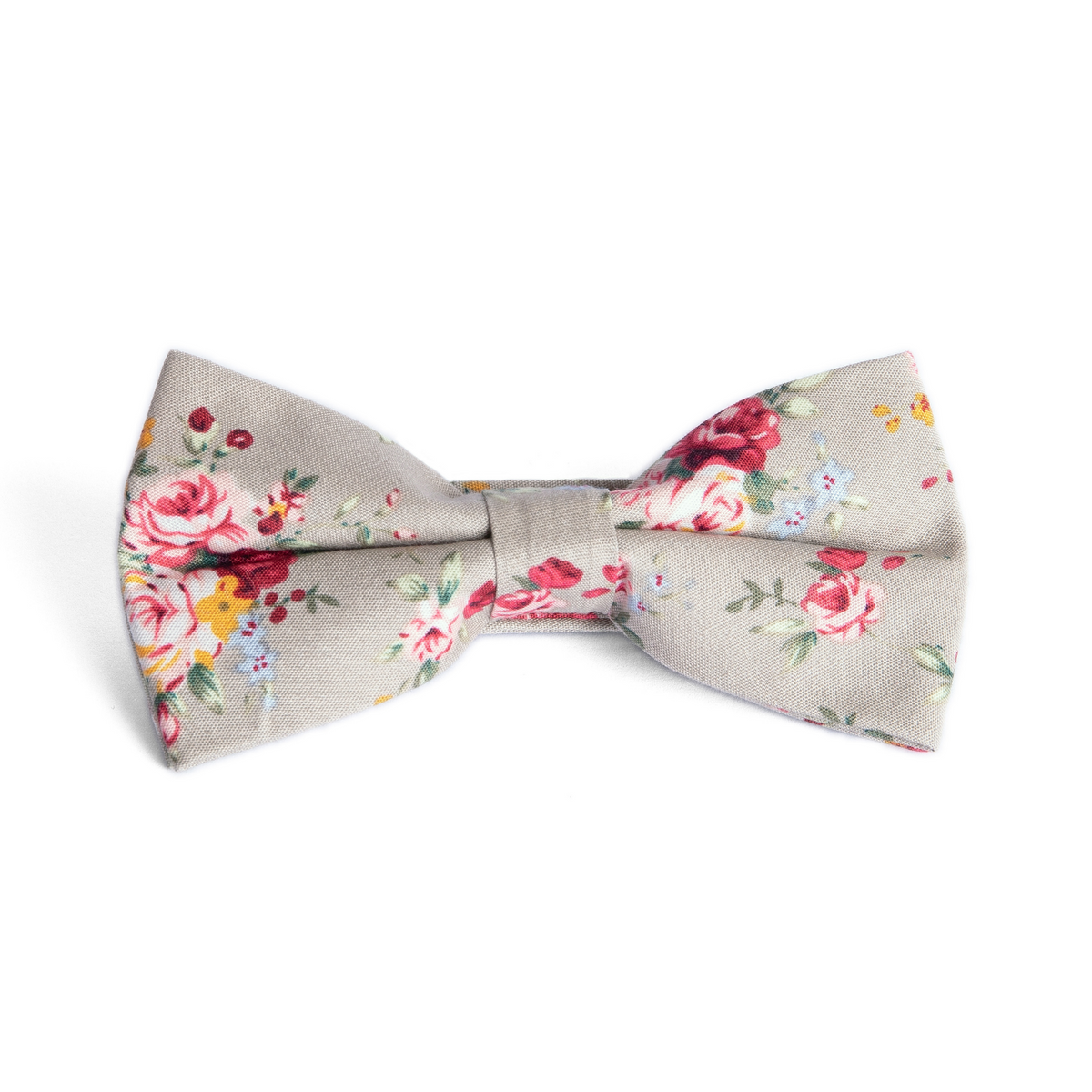 Grey Floral Bow Tie for Weddings