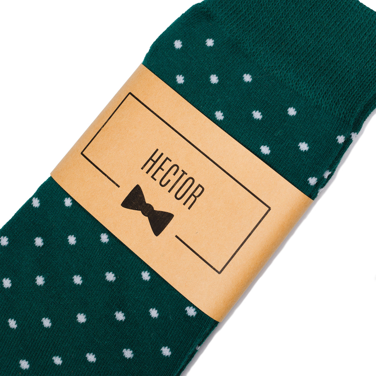 Hunter Green Polka Dot Dress Socks | Groomsman Gear Sock and Label Hunter Green Polka Dot Dress Socks | Groomsman Gear Sock and Label
