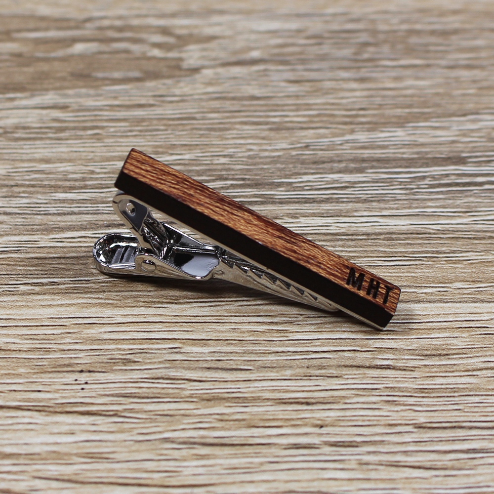 
                  
                    Personalized Tie Clip | Mahogany Wood
                  
                