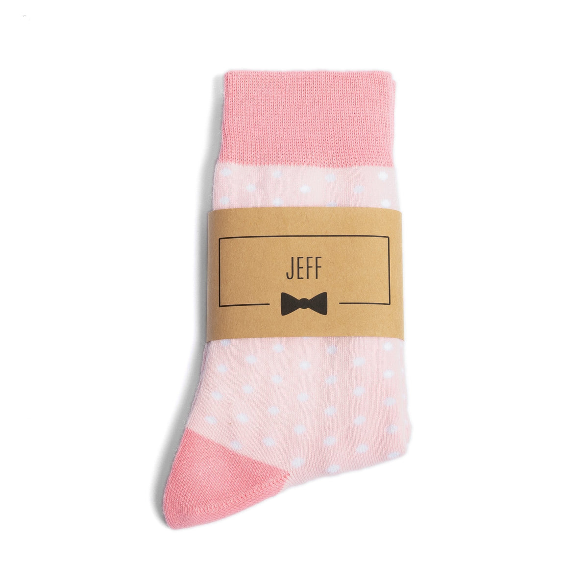 Pink & White Polka Dot Wedding Socks | Groomsman Gear Sock Only Pink & White Polka Dot Wedding Socks | Groomsman Gear Sock Only