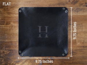 
                  
                    Black Leather Catchall Valet Tray Flat Measurements
                  
                