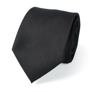 
                  
                    Black Solid Grosgrain Wedding tie
                  
                