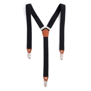 
                  
                    Kids Black Ring Bearer Suspenders for Weddings. Fits Ages 3-10
                  
                