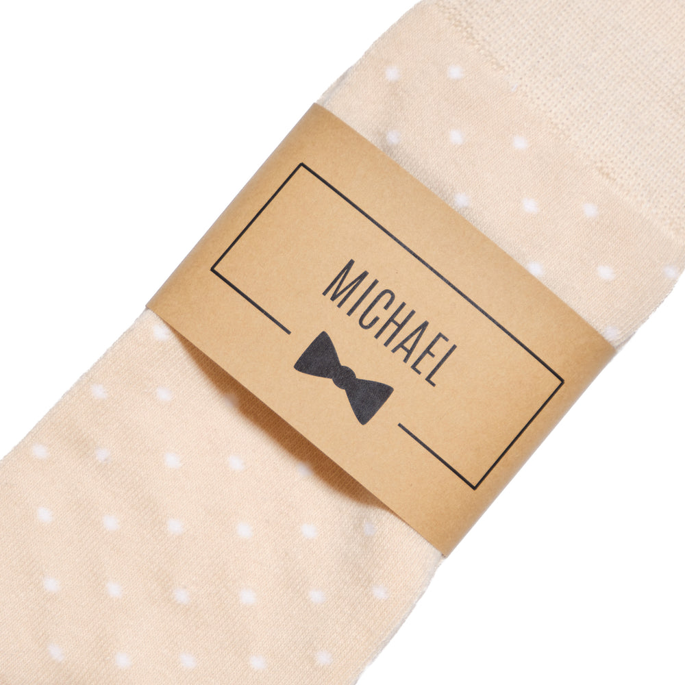 Champagne Polka Dot Dress Socks