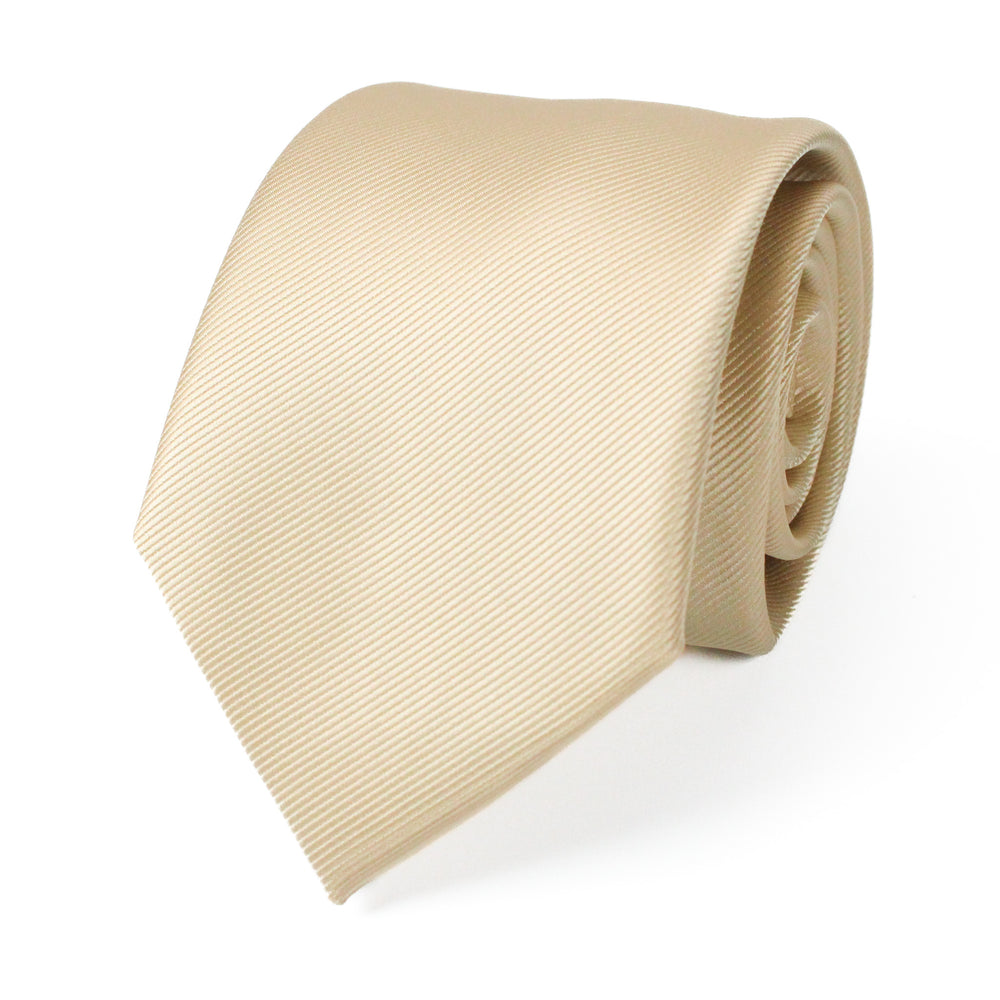 Champagne Solid Grosgrain Wedding Tie