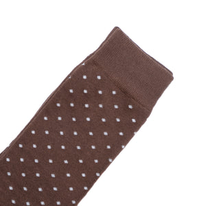 Dark Brown Polka Dot Dress Socks | Groomsman Gear Sock and Label Dark Brown Polka Dot Dress Socks | Groomsman Gear Sock and Label