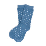 Dusty Blue Polka Dot Kids Ring Bearer Socks for Weddings