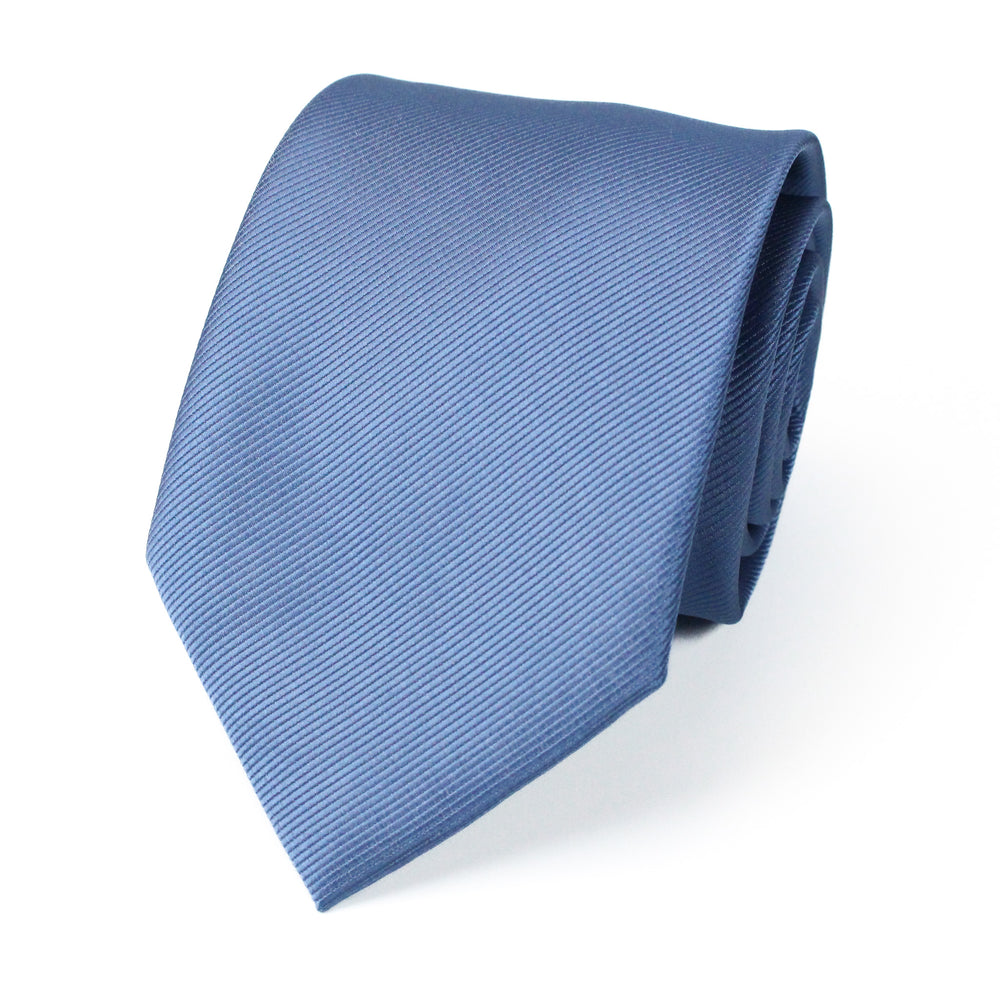 Dusty Blue Solid Grosgrain Wedding Tie