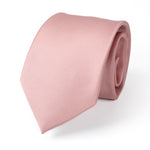 Dusty Rose Pink Solid Grosgrain Wedding Tie