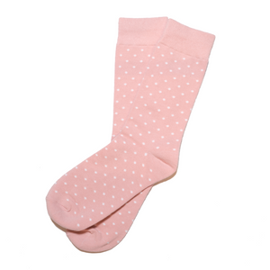
                  
                    Dusty Rose Pink Polka Dot Dress Socks for Groomsmen and Weddings
                  
                