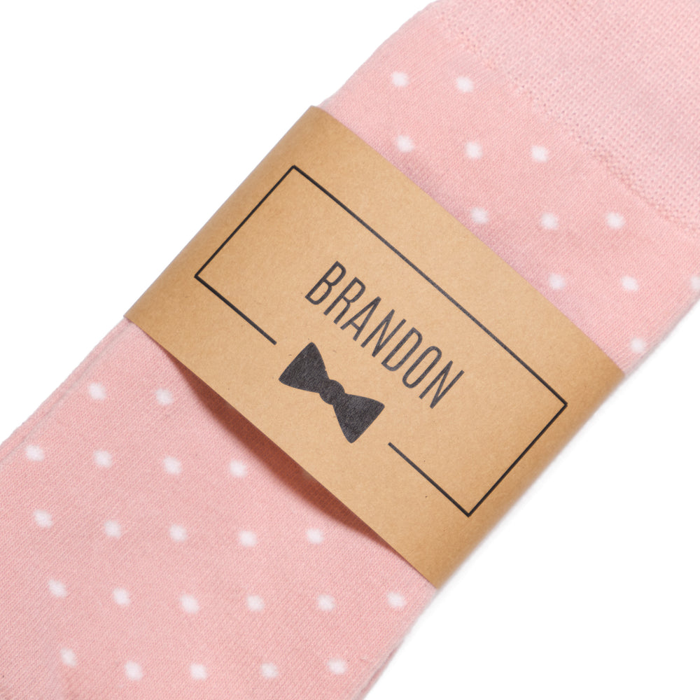 Dusty Rose Pink Polka Dot Dress Socks Dusty Rose Pink Polka Dot Dress Socks