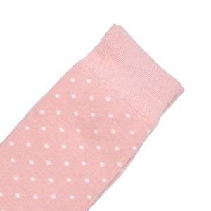 
                  
                    Dusty Rose Pink Polka Dot Dress Socks for Groomsmen and Weddings
                  
                