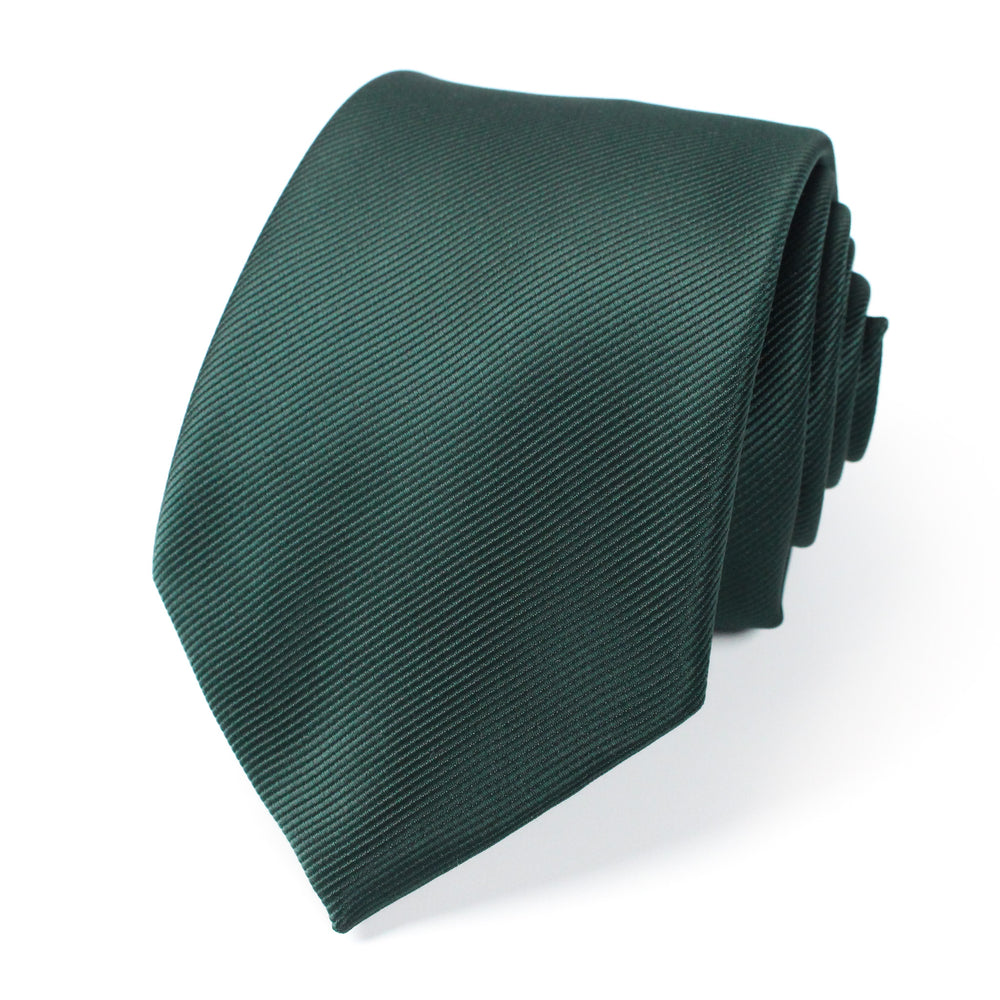 Emerald Green Solid Grosgrain Wedding Tie