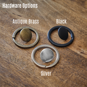 
                  
                    Leather Keychain Hardware Options
                  
                