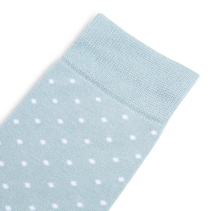 Light Dusty Blue Polka Dot Dress Socks