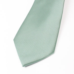 
                  
                    Light Sage Green Solid Grosgrain Wedding Tie Closeup
                  
                