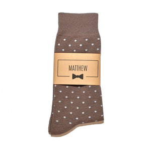 Mocha Brown Polka Dot Dress Socks Mocha Brown Polka Dot Dress Socks