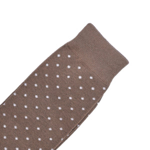 
                  
                    Mocha Brown Polka Dot Dress Socks for Groomsmen and Weddings
                  
                