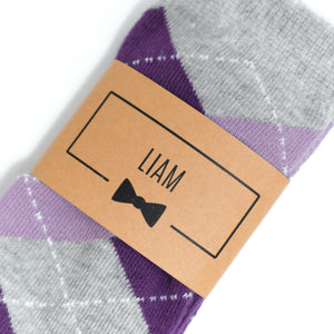 
                  
                    Purple Argyle Ring Bearer Socks for Toddlers, Kids, Boys
                  
                