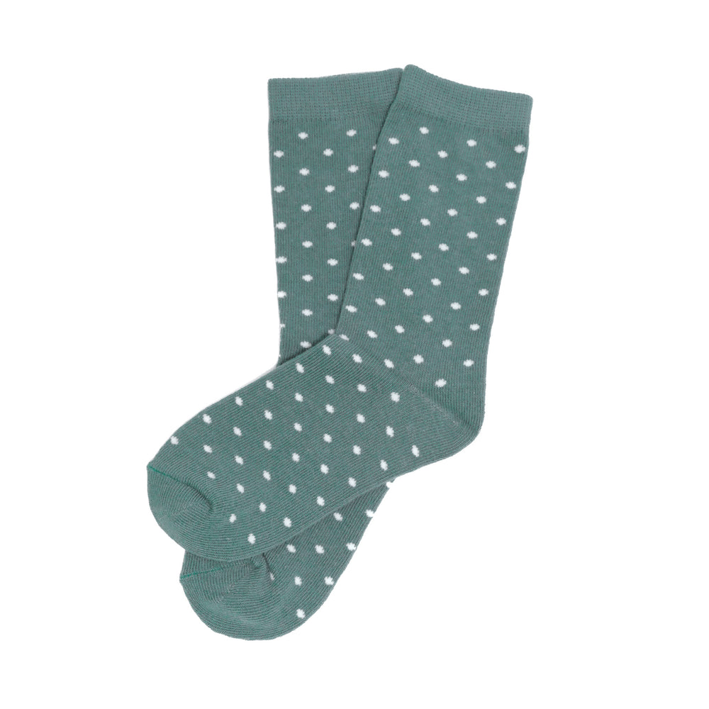 Sage Green Polka Dot Ring Bearer Socks for Kids and Toddlers