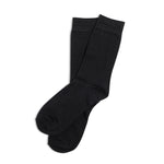 Solid Black Men's Dress Socks for Wedding