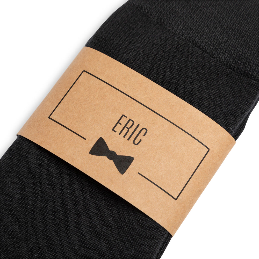 
                  
                    Solid Black Personalized Groomsmen Socks
                  
                