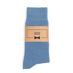 Personalized Solid Dusty Blue Groomsmen Socks