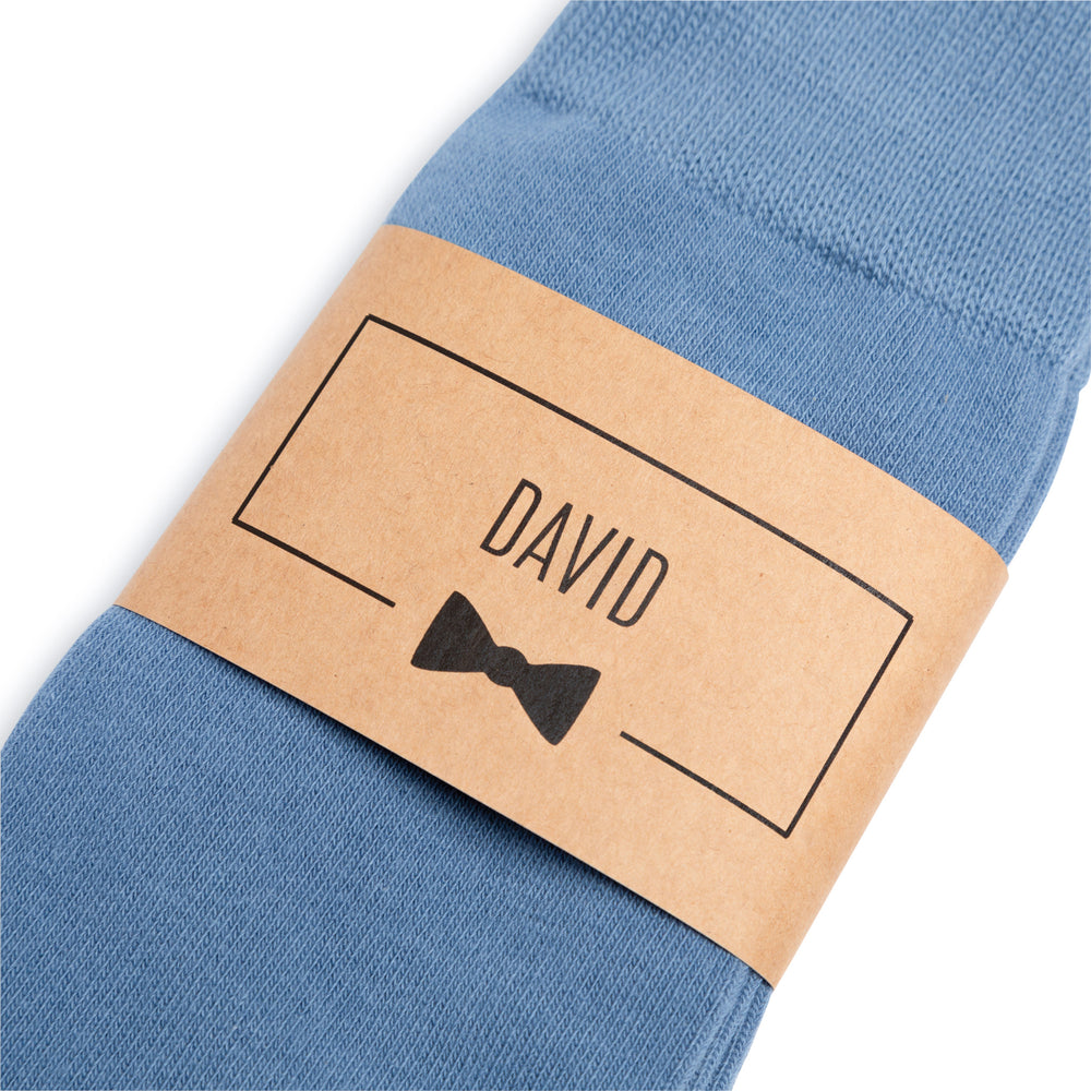 
                  
                    Personalized Solid Dusty Blue Groomsmen Socks
                  
                