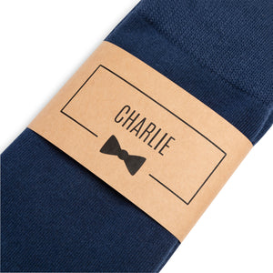 
                  
                    Solid Navy Blue Personalized Groomsmen Socks
                  
                