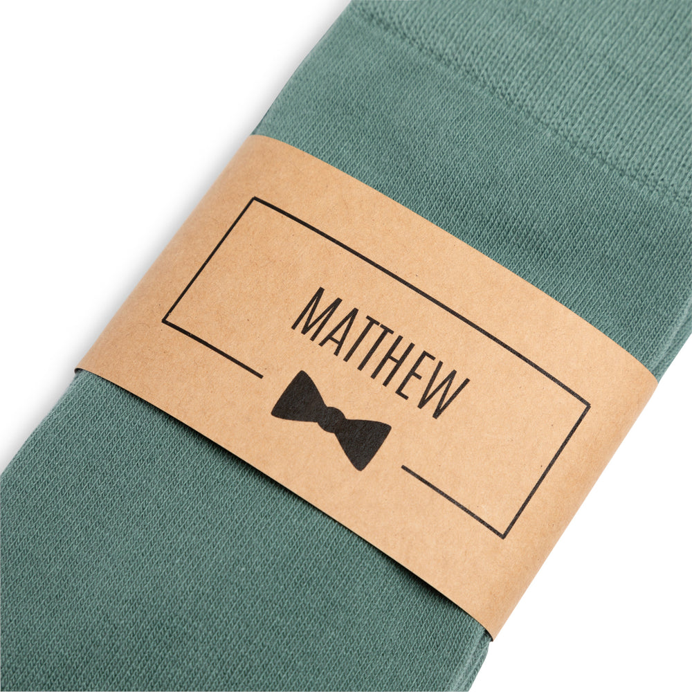 
                  
                    Personalized Sage Green Solid Groomsmen Socks
                  
                