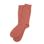 Terracotta Rust Polka Dot Groomsmen Socks