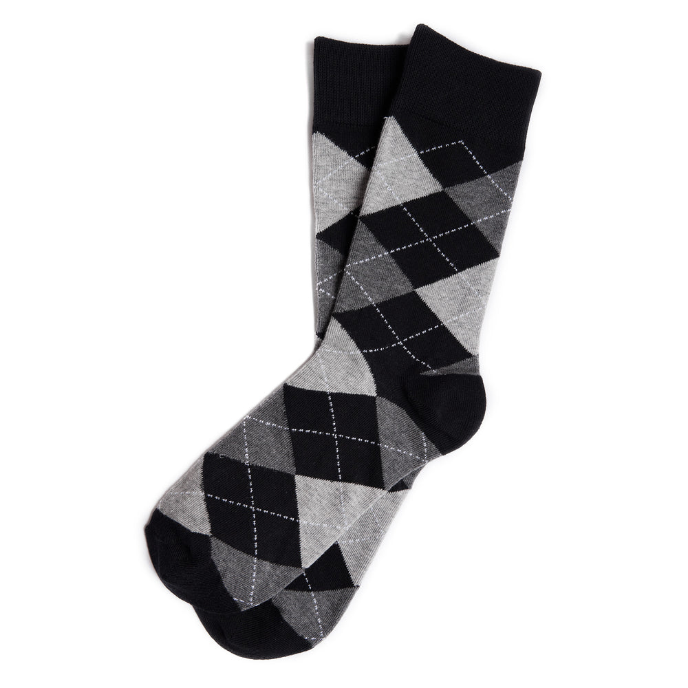Black & Grey Argyle Dress Socks | Groomsman Gear Sock and Label Black & Grey Argyle Dress Socks | Groomsman Gear Sock and Label