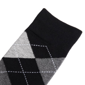 
                  
                    Black & Grey Argyle Dress Socks for Groomsmen
                  
                