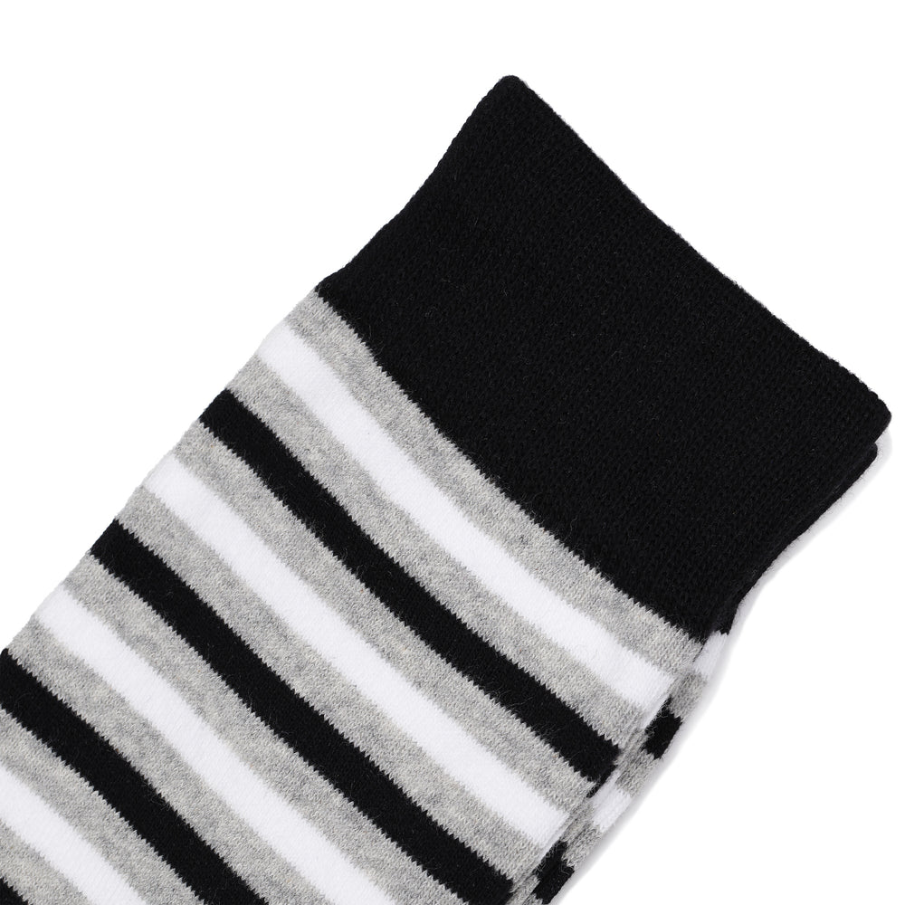 
                  
                    Black & Grey Striped Dress Socks for Groomsmen and Weddings
                  
                