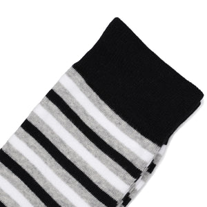 Black & Grey Striped Dress Socks | Groomsman Gear Sock Only Black & Grey Striped Dress Socks | Groomsman Gear Sock Only