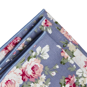
                  
                    Blue Floral Pocket Square for Weddings 100% Cotton
                  
                