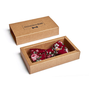 
                  
                    Burgundy Red Floral Pre-Tied Bow Tie with Gift Box
                  
                