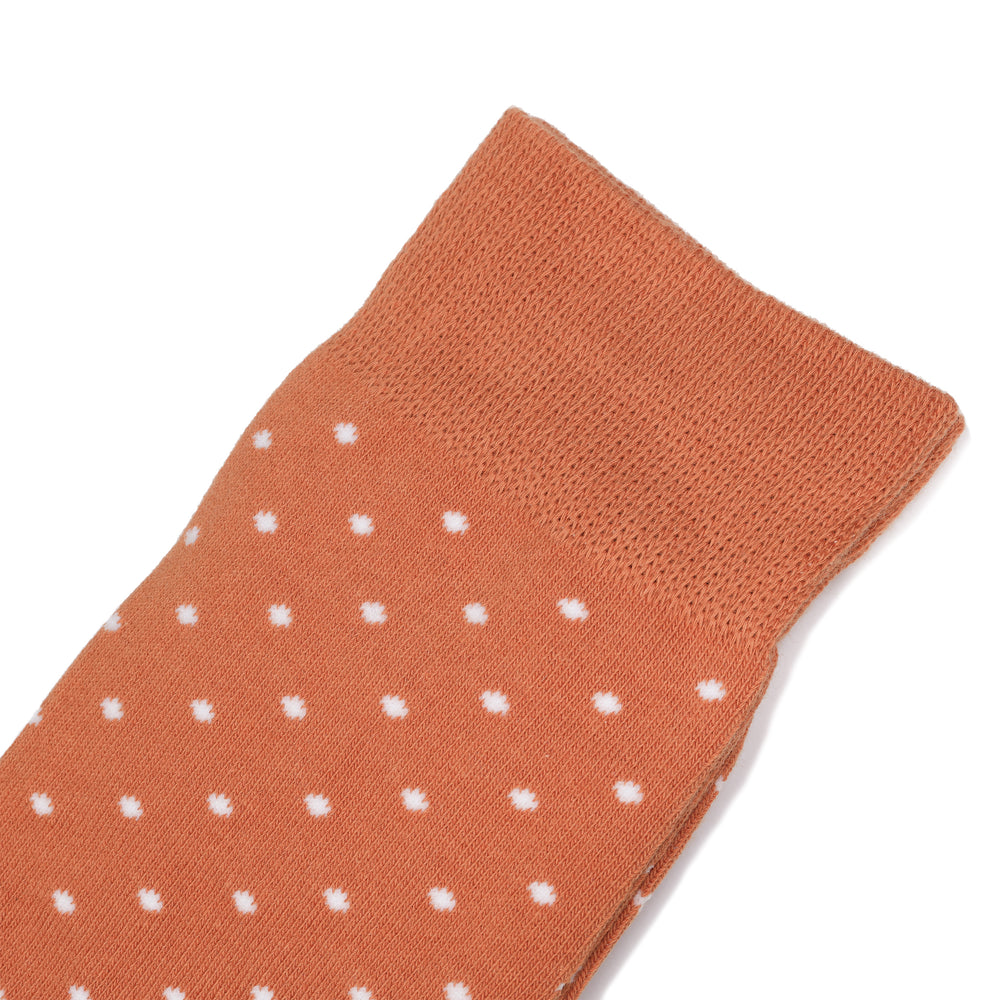Burnt Orange Polka Dot Dress Socks | Groomsman Gear Burnt Orange Polka Dot Dress Socks | Groomsman Gear