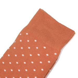 
                  
                    Burnt Orange Polka Dot Dress Socks for Groomsmen and Weddings
                  
                