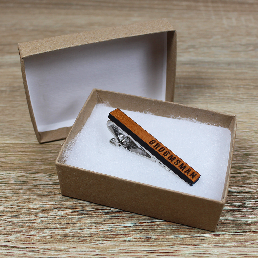 
                  
                    Personalized Tie Clip | Cherry Wood
                  
                
