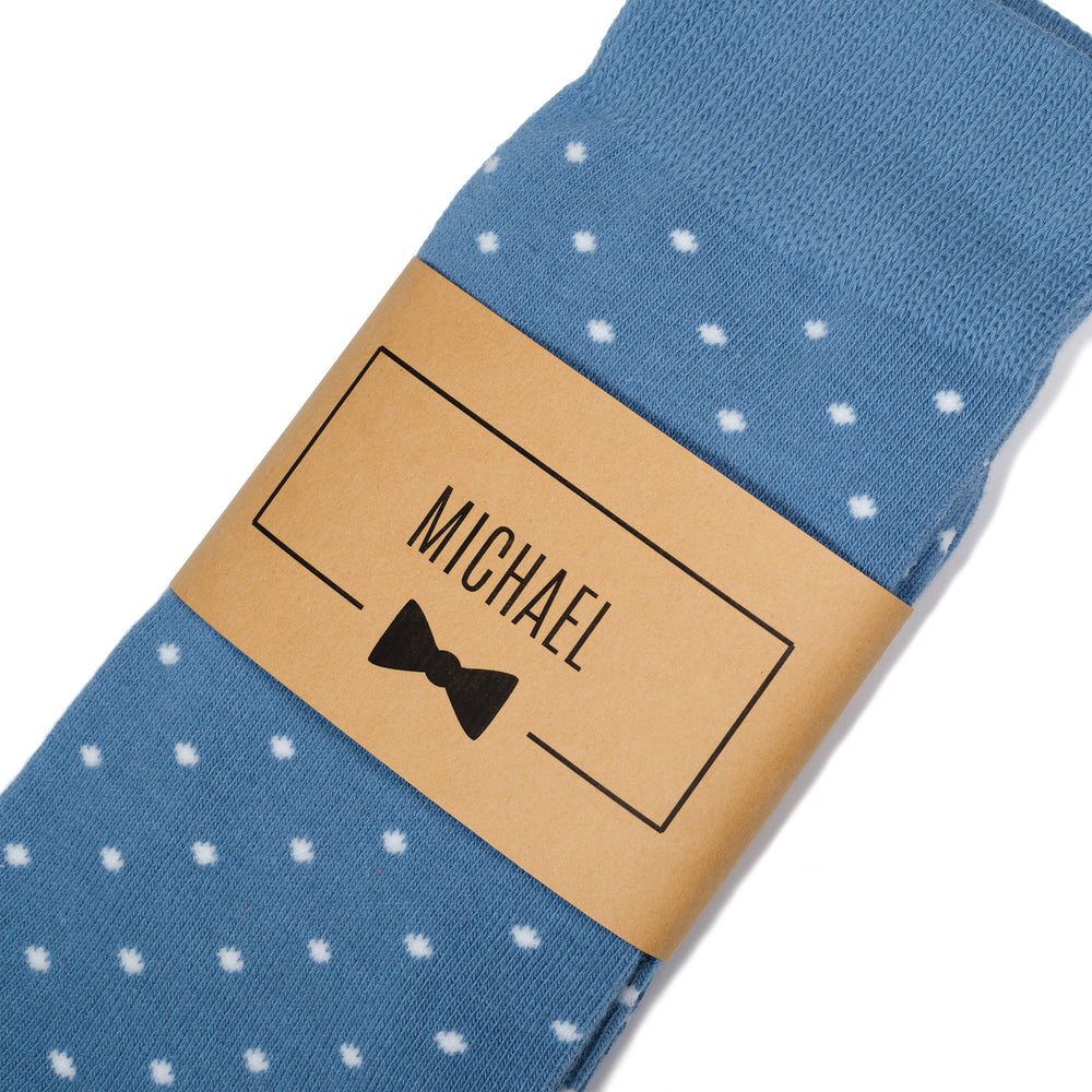 Dusty Blue Polka Dot Dress Socks | Groomsman Gear Sock Only Dusty Blue Polka Dot Dress Socks | Groomsman Gear Sock Only