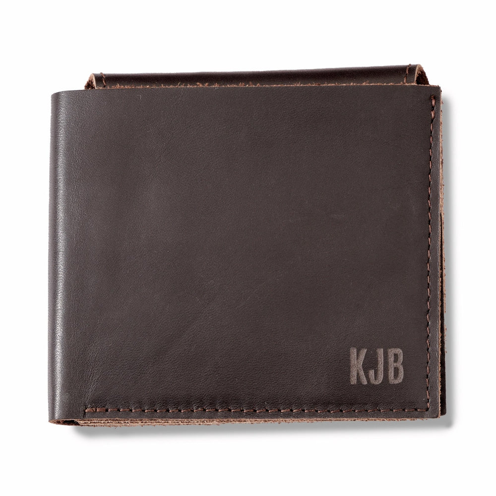 
                  
                    Brown Leather Bifold Wallet for Groomsmen Gift
                  
                