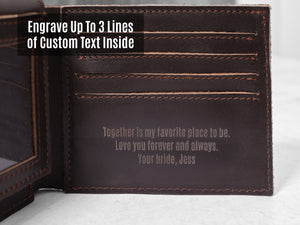 
                  
                    Custom Engraved Leather Wallet Espresso Brown
                  
                