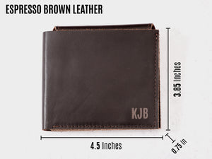 
                  
                    Espresso Brown Leather Wallet with Sizing
                  
                
