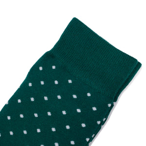 Hunter Green Polka Dot Dress Socks | Groomsman Gear Sock and Label Hunter Green Polka Dot Dress Socks | Groomsman Gear Sock and Label