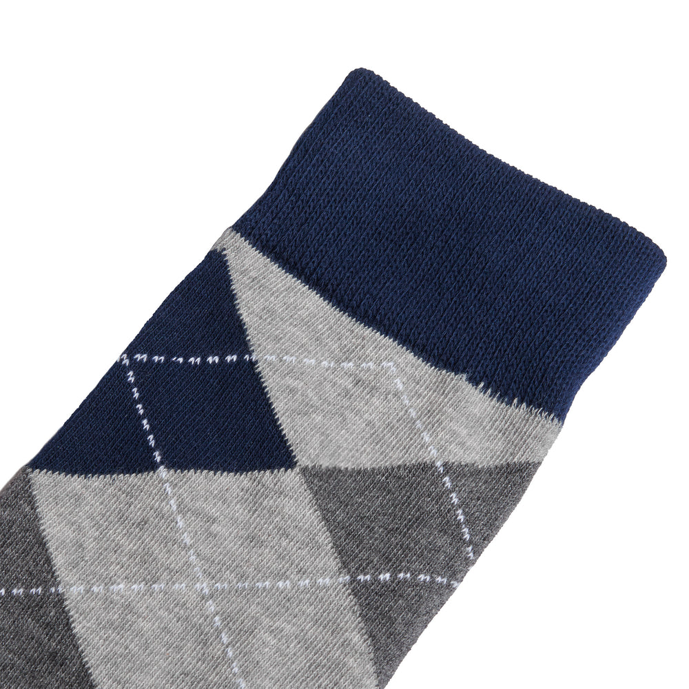 
                  
                    Navy Blue & Grey Argyle Dress Socks for Groomsmen
                  
                
