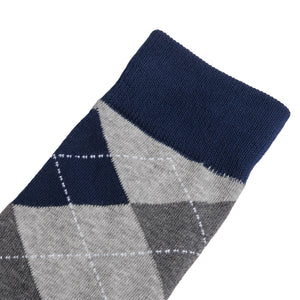 Navy Blue & Grey Argyle Dress Socks | Groomsman Gear Sock Only Navy Blue & Grey Argyle Dress Socks | Groomsman Gear Sock Only